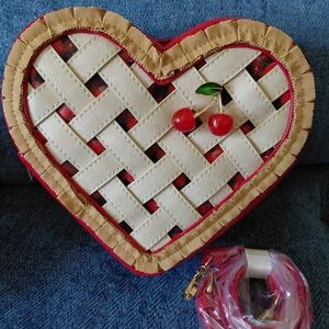 Heart-Shaped Cherry Pie Shoulder Hand Bag. Last One!